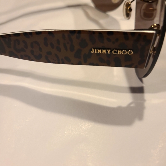 Jimmy Choo Dark Brown Sunglasses with Gray Case NWOT - Picture 2 of 5